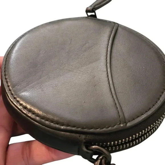 Coach X Disney Round Coin Case Wristlet With Mickey Mouse in V5/Blue Leather - Picture 8 of 9